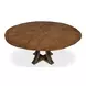Tower Jupe Light Mink and Dark Hammered 71" Extendable Round Dining Table