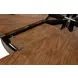 Tower Jupe Light Mink and Dark Hammered 71" Extendable Round Dining Table
