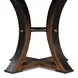Tower Jupe Light Mink and Dark Hammered 71" Extendable Round Dining Table