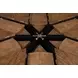 Tower Jupe Light Mink and Dark Hammered 71" Extendable Round Dining Table