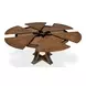 Tower Jupe Light Mink and Dark Hammered 71" Extendable Round Dining Table