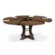 Tower Jupe Light Mink and Dark Hammered 71" Extendable Round Dining Table