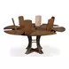 Tower Jupe Light Mink and Dark Hammered 71" Extendable Round Dining Table