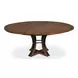 Tower Jupe Light Mink and Dark Hammered 71" Extendable Round Dining Table