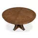 Tower Jupe Light Mink and Dark Hammered 71" Extendable Round Dining Table