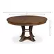 Tower Jupe Light Mink and Dark Hammered 71" Extendable Round Dining Table