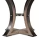 Tower Jupe Moonskin and Hammered Iron 71" Extendable Round Dining Table
