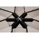 Tower Jupe Moonskin and Hammered Iron 71" Extendable Round Dining Table