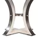 Tower Jupe White and Hammered Iron 71" Extendable Round Dining Table