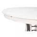 Tower Jupe White and Hammered Iron 71" Extendable Round Dining Table