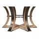 Tower Jupe Bleached Oak and Hammered Iron 86" Extendable Round Dining Table