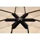 Tower Jupe Bleached Oak and Hammered Iron 86" Extendable Round Dining Table