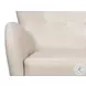 Lombard Crystal White Leather Wing Chair