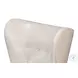 Lombard Crystal White Leather Wing Chair