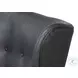 Lombard Santoni Black Leather Wing Chair