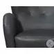 Lombard Santoni Black Leather Wing Chair