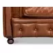 Savile Dark Brown Leather Upholstered Lounge Chair