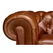 Savile Dark Brown Leather Upholstered Lounge Chair