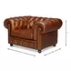 Savile Dark Brown Leather Upholstered Lounge Chair