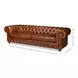 Savile Marseile Dark Brown Leather 103" Sofa