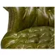 Bastian Britain Green Leather Upholstered Armchair