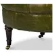 Bastian Britain Green Leather Upholstered Armchair