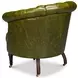 Bastian Britain Green Leather Upholstered Armchair