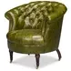 Bastian Britain Green Leather Upholstered Armchair