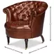 Bastian Newark Brown Leather Upholstered Armchair