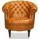 Bastian Tan Brown Leather Upholstered Armchair