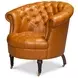 Bastian Tan Brown Leather Upholstered Armchair