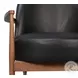Pindar Onyx Black Leather Arm Chair