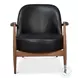 Pindar Onyx Black Leather Arm Chair