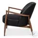 Pindar Onyx Black Leather Arm Chair