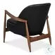 Pindar Onyx Black Leather Arm Chair