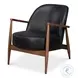 Pindar Onyx Black Leather Arm Chair