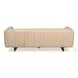 Denys Cappuccino White Leather Sofa