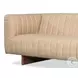Denys Cappuccino White Leather Sofa