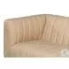 Denys Cappuccino White Leather Sofa