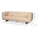 Denys Cappuccino White Leather Sofa