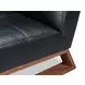 Wylam Onyx Black Leather Upholstered Accent Chair