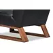 Wylam Onyx Black Leather Upholstered Accent Chair