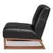 Wylam Onyx Black Leather Upholstered Accent Chair