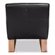 Wylam Onyx Black Leather Upholstered Accent Chair