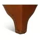 Streetman Havana Brown Leather Upholstered Square Cocktail Ottoman with Nailhead Trim