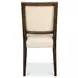 Bauhaus Beige Dark Oak Upholstered Dining Chair Set of 2