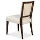 Bauhaus Beige Dark Oak Upholstered Dining Chair Set of 2