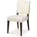 Bauhaus Beige Dark Oak Upholstered Dining Chair Set of 2