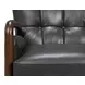Alastair Portland Gray Leather Upholstered Accent Chair