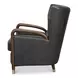 Alastair Portland Gray Leather Upholstered Accent Chair